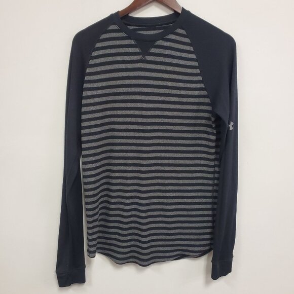 Under Armour Mens Outdoor Layers Striped Thermal Shirt Size XL Raglan Sleeve - Picture 1 of 10
